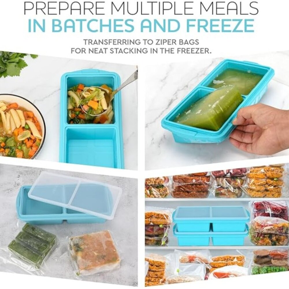 Silicone Freezer Trays With Lid - Picture 2 of 8